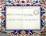 1937 UK greetings telegram showing the message received on teletype strip and stuck onto the greetings paper- thumbnail