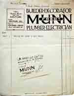 1939 receipt for a plumber in north London for making a new joint for sink waste, thumbnail